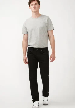Straight Six Men's Jeans in Crinkled Black - BM22632