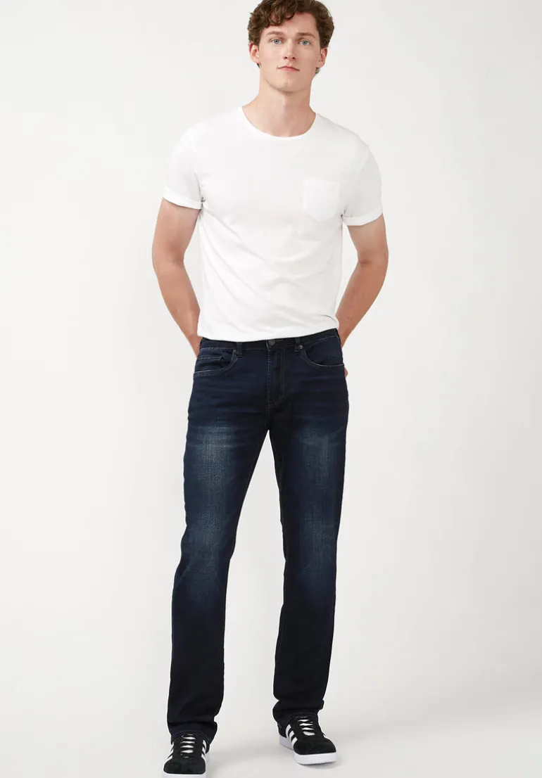 Straight Six Men's Jeans in Authentic and Deep Indigo - BM20457