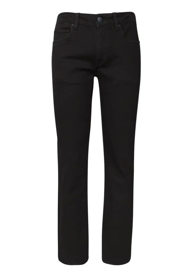 Straight Six Men's Jeans in Crinkled Black - BM22632