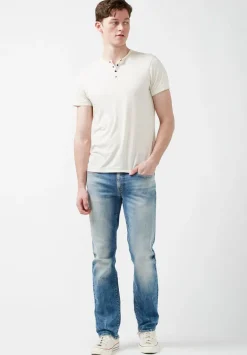 Straight Six Men’s Jeans in Veined and Contrasted - BM22861