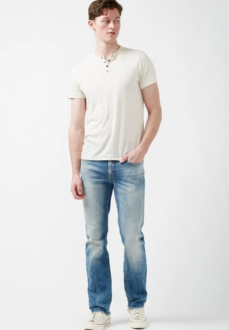 Straight Six Men’s Jeans in Veined and Contrasted - BM22861