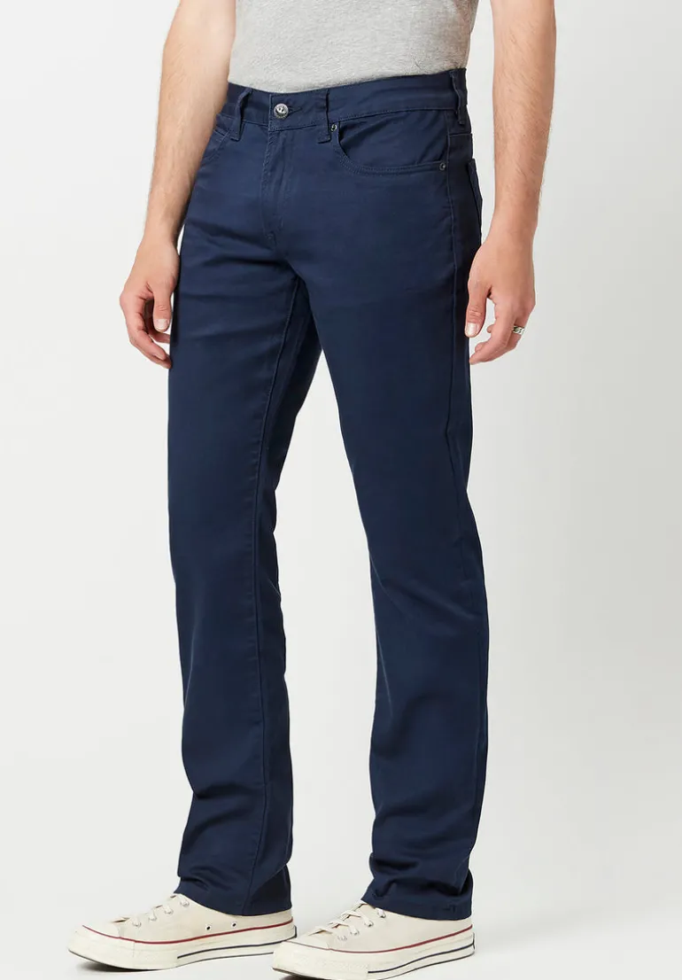 Straight Six Men's Twill Pants in Deep Navy - BM16083