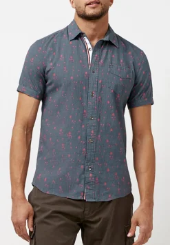 Suma Short Sleeve Slim-fit Shirt, Charcoal - BM23892
