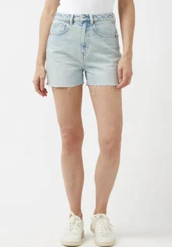 Super High Rise Joanna Bleached Down Shorts - BL15909