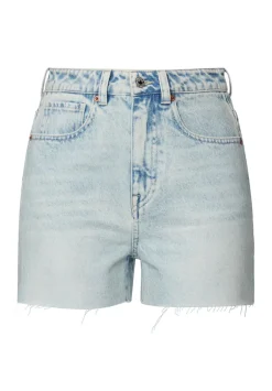 Super High Rise Joanna Bleached Down Shorts - BL15909