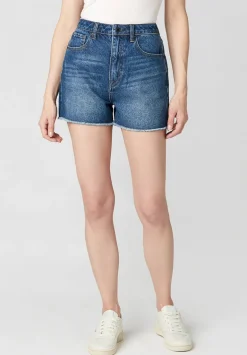 Super High Rise Joanna Contasted Blue Shorts - BL15800