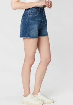 Super High Rise Joanna Contasted Blue Shorts - BL15800