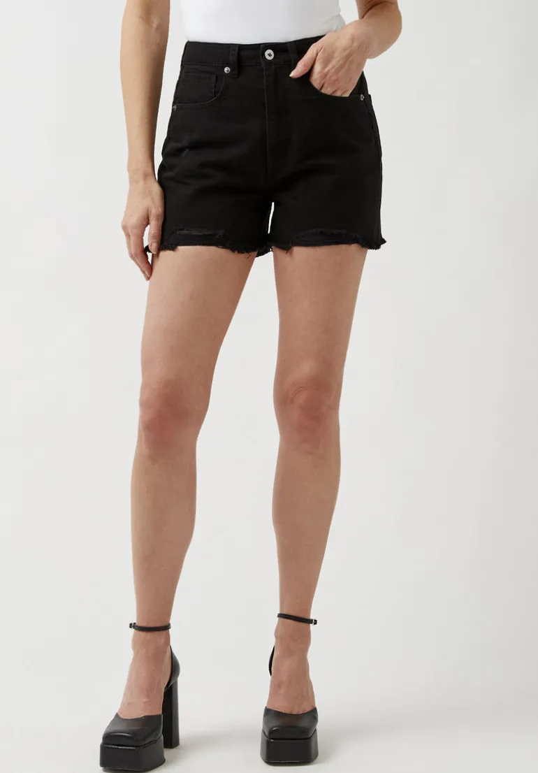 Super High Rise Joanna Frayed Shorts - BL15913