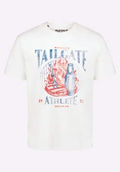 Tailgate Men's Graphic T-Shirt with BBQ Print, Milk - BM24640