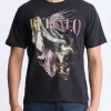 Takuma Men's Graphic Eagle Print T-Shirt, Black - BM24506