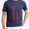 Talla Men's Graphic T-Shirt with American Flag Print, Whale - BM24650