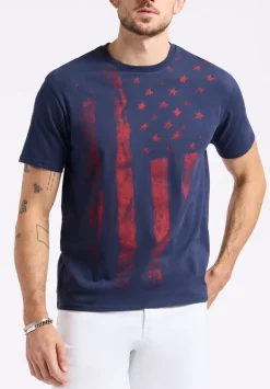 Talla Men's Graphic T-Shirt with American Flag Print, Whale - BM24650