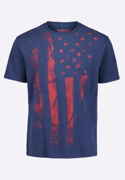 Talla Men's Graphic T-Shirt with American Flag Print, Whale - BM24650