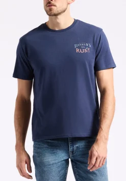 Taneer Men's Graphic T-Shirt with Rum Print, Whale - BM24642