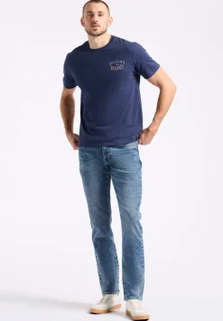 Taneer Men's Graphic T-Shirt with Rum Print, Whale - BM24642