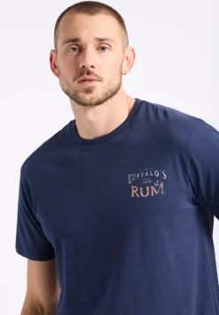 Taneer Men's Graphic T-Shirt with Rum Print, Whale - BM24642