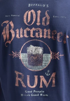 Taneer Men's Graphic T-Shirt with Rum Print, Whale - BM24642