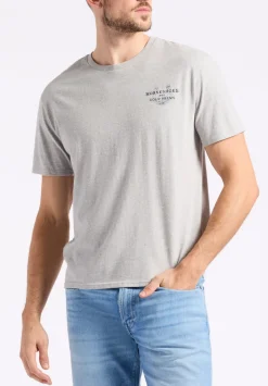 Tastrup Men's Graphic T-Shirt with Horseshoes Print, Heather Grey - BM24637
