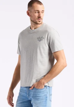 Tastrup Men's Graphic T-Shirt with Horseshoes Print, Heather Grey - BM24637
