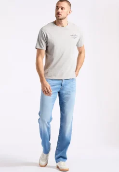 Tastrup Men's Graphic T-Shirt with Horseshoes Print, Heather Grey - BM24637