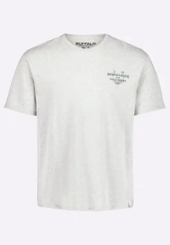 Tastrup Men's Graphic T-Shirt with Horseshoes Print, Heather Grey - BM24637
