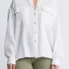 Taylee Women’s Oversized Blouse in White - WT0118P