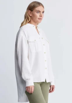 Taylee Women’s Oversized Blouse in White - WT0118P