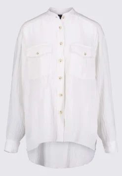 Taylee Women’s Oversized Blouse in White - WT0118P