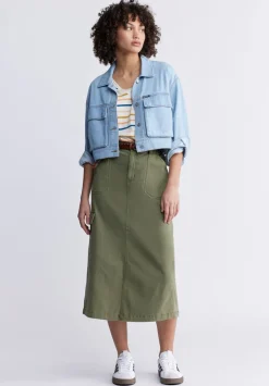 Teagan Women's Boxy Denim Jacket in Bleached Blue - BL15967