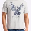 Teagle Men's Graphic T-Shirt with Eagle Print, Heather Grey - BM24647