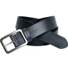 Textured Full Grain Black Buffalo Leather Belt - BB1002C04