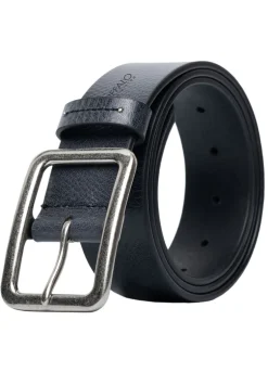 Textured Full Grain Black Buffalo Leather Belt - BB1002C04