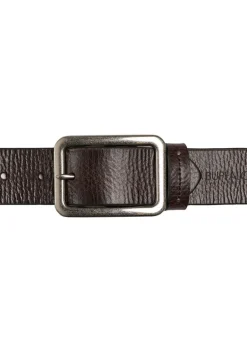 Textured Full Grain Brown Buffalo Leather Belt - BB1002C03