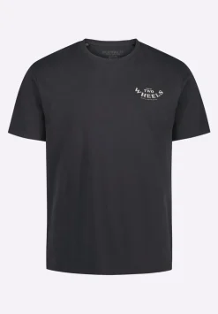 Theels Men's Graphic T-Shirt with Motorcycle Print, Black - BM24639