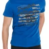 Tijersey Men's Flag Print T-Shirt in Blue - BM23316