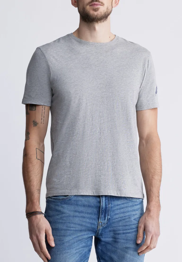 Timmy Men's Back Print T-shirt in Heather Grey - BM24316