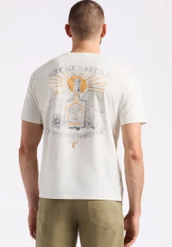Tinglev Men's Graphic T-Shirt with Tequila Print, Milk - BM24636