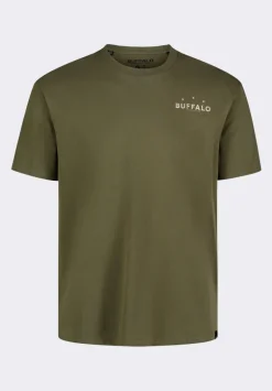 Toftlund Men's Graphic T-Shirt with Bull Skull Print, Fern Green - BM24635