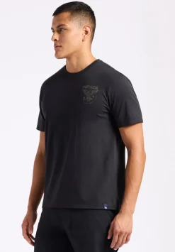 Tonder Men's Graphic T-Shirt with Eagle Print, Black - BM24634