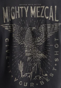 Tonder Men's Graphic T-Shirt with Eagle Print, Black - BM24634