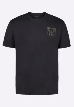 Tonder Men's Graphic T-Shirt with Eagle Print, Black - BM24634