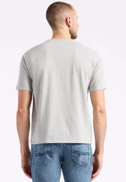 Trige Men's Graphic T-Shirt with Pickup Truck Print, Heather Grey - BM24631