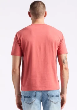 Trokes Men's Graphic T-Shirt with Motors Print, Mineral Red - BM24638