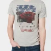 Tuca Americana Men's Flag T-Shirt in Grey - BM23763