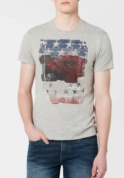 Tuca Americana Men's Flag T-Shirt in Grey - BM23763