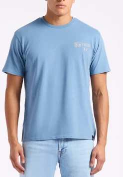 Tuffalo Men's Graphic T-Shirt with Buffalo Print, Coronet Blue - BM24644