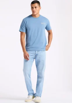 Tuffalo Men's Graphic T-Shirt with Buffalo Print, Coronet Blue - BM24644