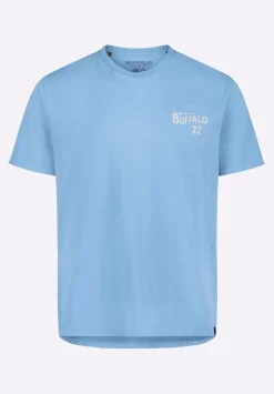 Tuffalo Men's Graphic T-Shirt with Buffalo Print, Coronet Blue - BM24644