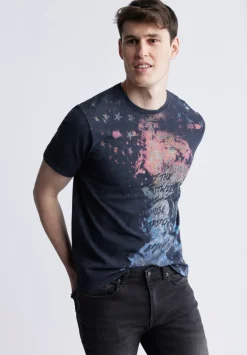 Tylow Men's Short Sleeve Graphic T-shirt, Black - BM24354