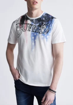 Tyon Men's Short Sleeve Graphic T-shirt, White - BM24352